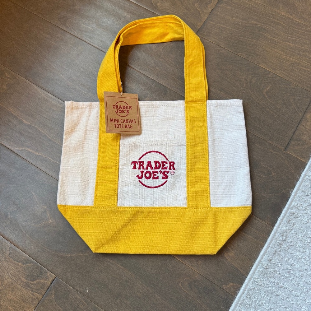 Trader Joes Mini Tote Yellow
